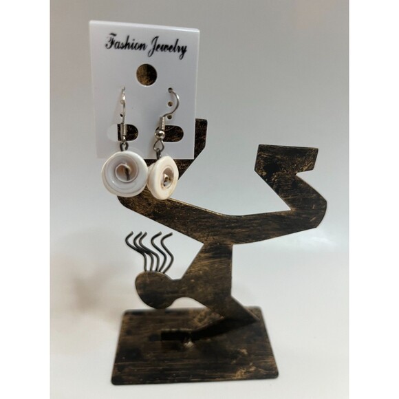 Resin Pierced Earrings 4 Pair Single Dangle 1"-2" Classic Chic USA Made H6 - Picture 2 of 8